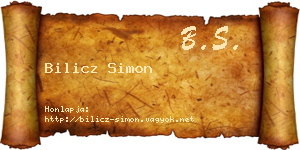 Bilicz Simon névjegykártya
